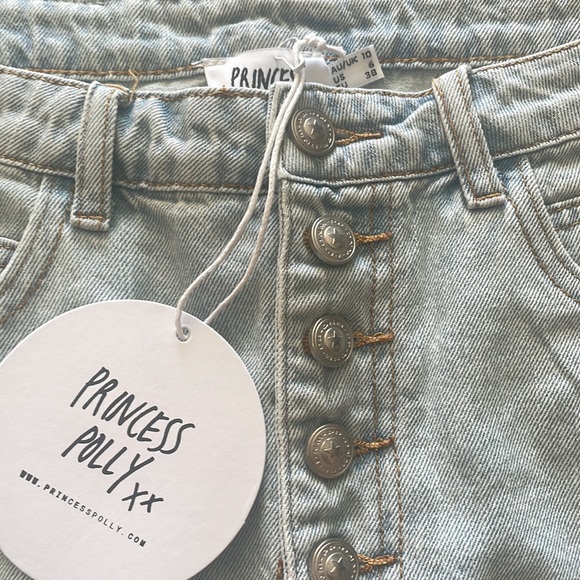 Princess Polly denim mini skirt size 6 NWT - Picture 2 of 3